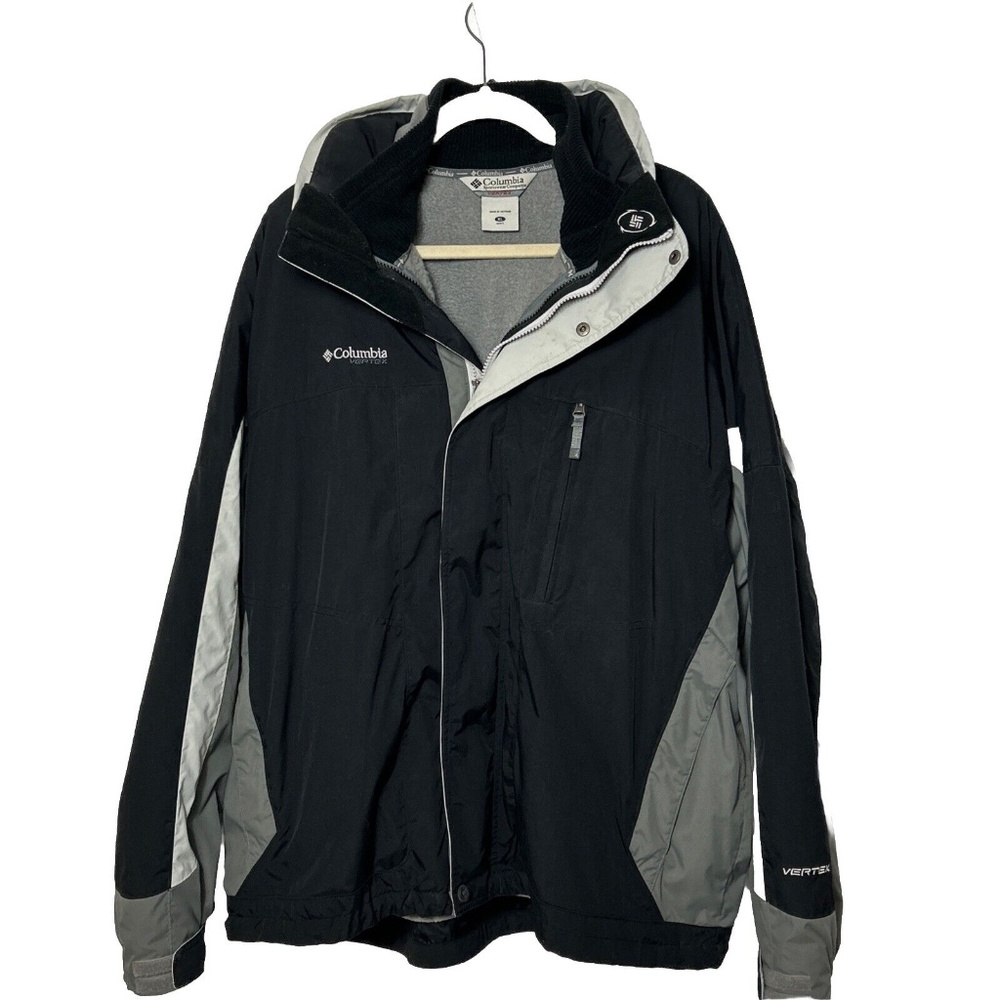 Columbia Sportswear Men’s Size XL Black Gray Full Zip Ski Jacket Fleece Jacket
